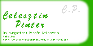 celesztin pinter business card